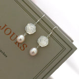 925 Silver Pearl Shell Earrings for Women