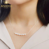 925 Silver Necklace Freshwater Pearl Jewelry Women Gift