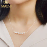925 Silver Necklace Freshwater Pearl Jewelry for Women