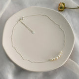925 Silver Necklace Freshwater Pearl Jewelry Women Gift