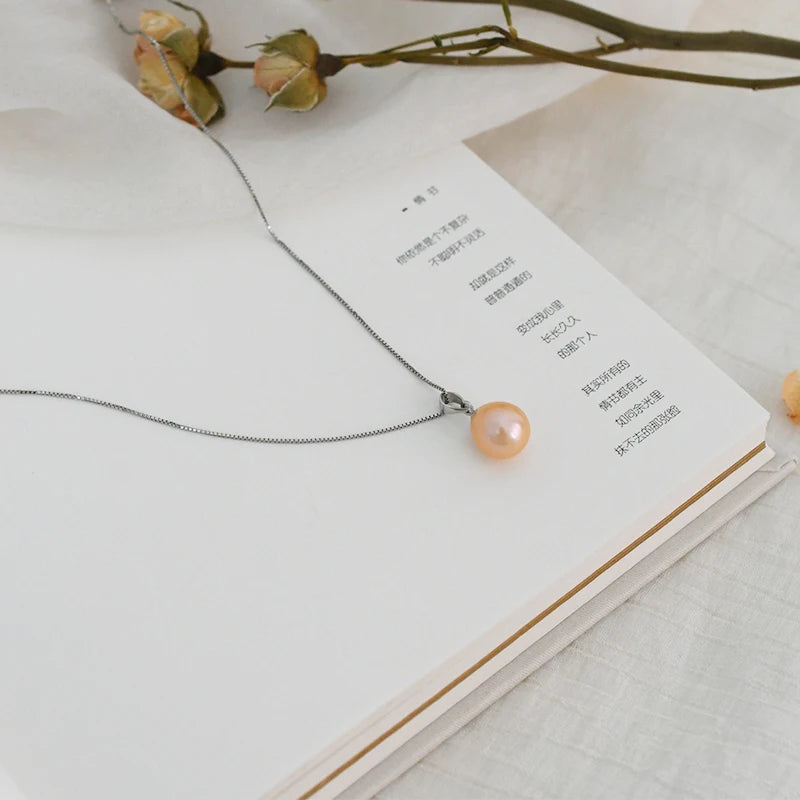 Sterling Silver Pendant Necklace with Freshwater Pearls