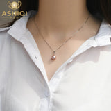 Sterling Silver Pendant Necklace with Freshwater Pearls