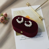 925 Silver Stud Earrings Freshwater Pearl Hand-woven Girls