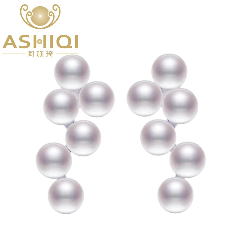 925 Silver Mini Freshwater Pearl Stud Earrings for Women