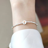 925 Silver Tulip Coin Bracelet for Women