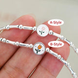 925 Silver Tulip Coin Bracelet for Women Gift