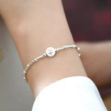 925 Silver Tulip Coin Bracelet for Women Gift