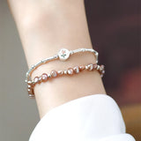 925 Silver Tulip Coin Bracelet for Women Gift