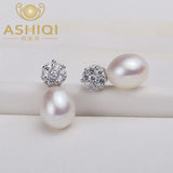 925 Silver Drop Earrings with Natural Freshwater Pearl