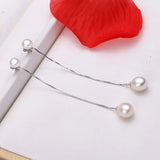 Women's 925 Silver Pearl Drop Earrings