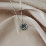 925 Silver Round Coin Pendant for Women