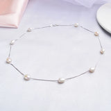 Baroque Pearl Necklace Pendant with 925 Silver Chain
