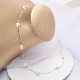 Baroque Pearl Necklace Pendant with 925 Silver Chain