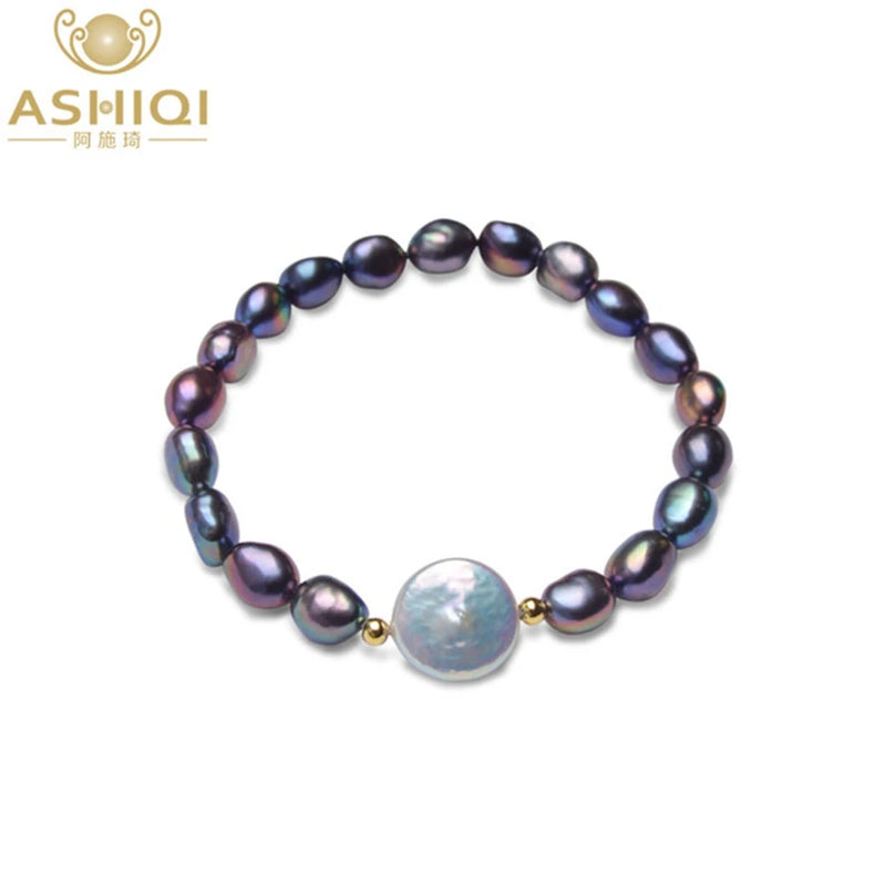Baroque Pearl Bracelet 12-13mm Sterling Silver Bead