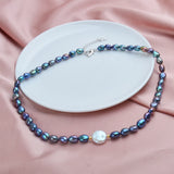 Baroque Pearl Choker Necklace 925 Sterling Silver Jewelry