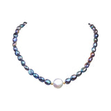 Baroque Pearl Choker Necklace 925 Silver Jewelry