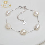 925 Silver Bracelet: 8-9mm Gray Freshwater Pearl Jewelry