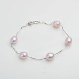 925 Silver Bracelet Women Freshwater Pearl Jewelry Gift
