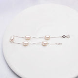 925 Silver Baroque Pearl Bracelet Freshwater 6-7mm
