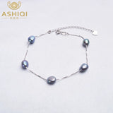 925 Silver Baroque Pearl Bracelet Freshwater 6-7mm
