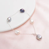 925 Silver Baroque Pearl Bracelet Women Freshwater Pearl Jewelry