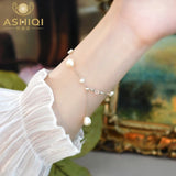 925 Silver Baroque Pearl Bracelet for Women