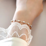 925 Silver Pearl Rabbit Bracelet for Women Wedding Jewelry