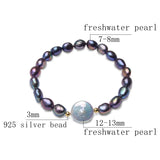 Baroque Freshwater Pearl Bracelet 12-13mm Big Button Jewelry