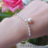 Natural Freshwater Pearl Bracelet, 925 Sterling Silver
