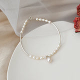 Natural Freshwater Pearl Bracelet, 925 Sterling Silver