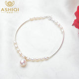 Natural Freshwater Pearl Bracelet, 925 Sterling Silver