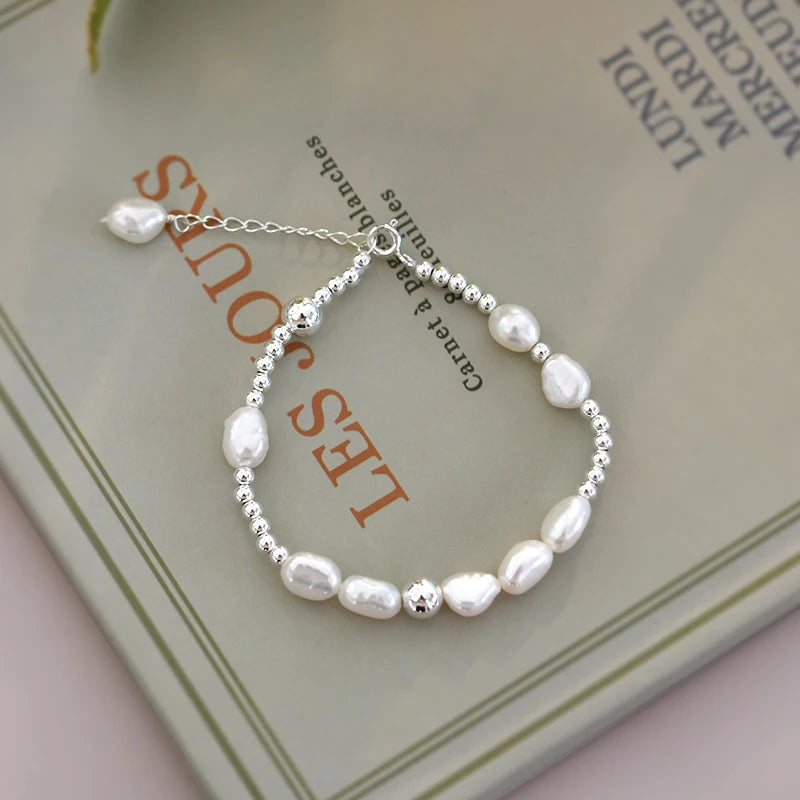 Baroque Pearl 925 Silver Bracelet for Women