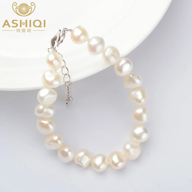 Baroque Pearl Bracelet 9-10mm Freshwater Pearl Jewelry