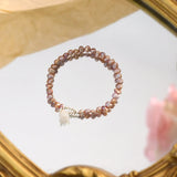 Purple Baroque Pearl Bracelet Natural Jewelry Girls Gift