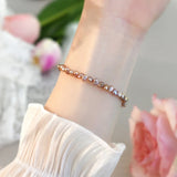 Purple Baroque Pearl Bracelet Natural Jewelry Girls Gift