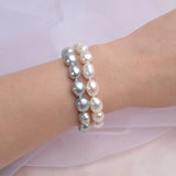 Gray Freshwater Baroque Pearl Bracelet Natural Women Jewelry Gift