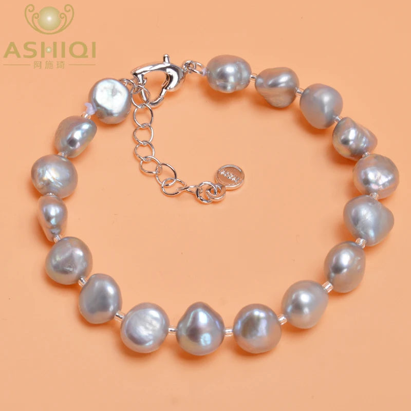 Gray Baroque Pearl Bracelets For Women