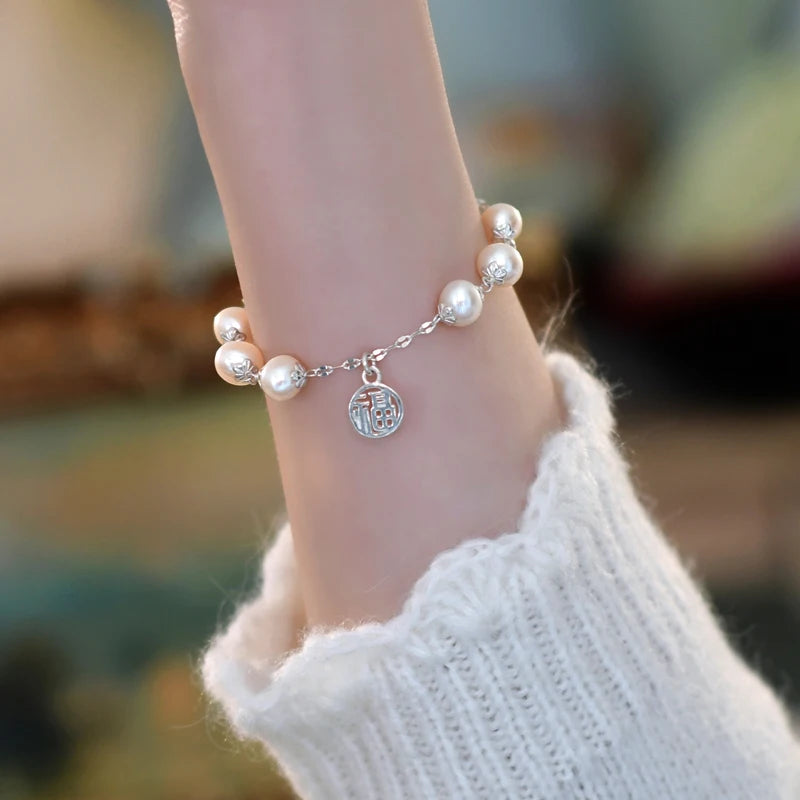 Freshwater Pearl Women's 925 Silver Bracelet