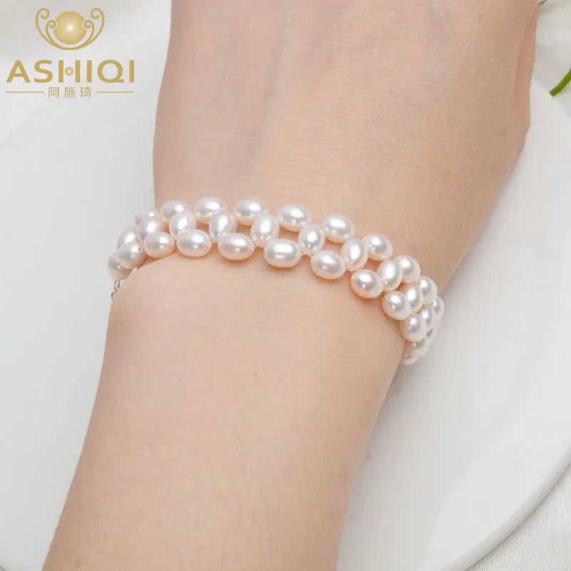 Freshwater Pearl Bracelet with 925 Silver Clasp