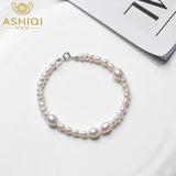 Natural Freshwater Pearl Bracelet with 925 Sterling Silver Clasp