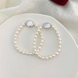 Freshwater Pearl Bracelet 12-13mm Big Button Pearl Jewelry