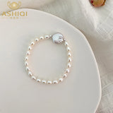 Freshwater Pearl Bracelet 12-13mm Big Button Pearl Jewelry