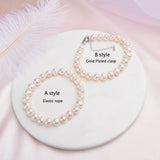 Natural Freshwater Pearl Bracelets Bangles for Women with Classic Jewelry Gift