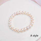 Natural Freshwater Pearl Bracelets Bangles for Women with Classic Jewelry Gift