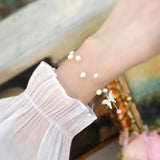 Freshwater Pearl Butterfly Bracelet 925 Sterling Silver Jewelry
