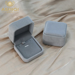 Gray Flannel Jewelry Display Box for Rings and Necklaces