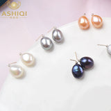 Freshwater Pearl Earrings 925 Sterling Silver Jewelry for Women