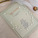 Baroque Pearl Necklace Multilayer Wedding Party Jewelry