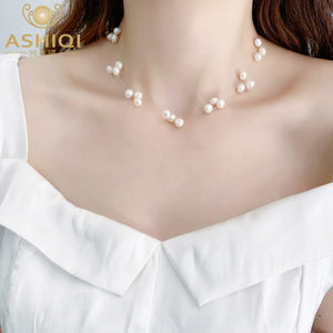 Baroque Pearl Necklace Multilayer Wedding Party Jewelry