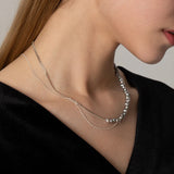 Baroque Pearl Choker Necklace 925 Sterling Silver Women's Jewelry